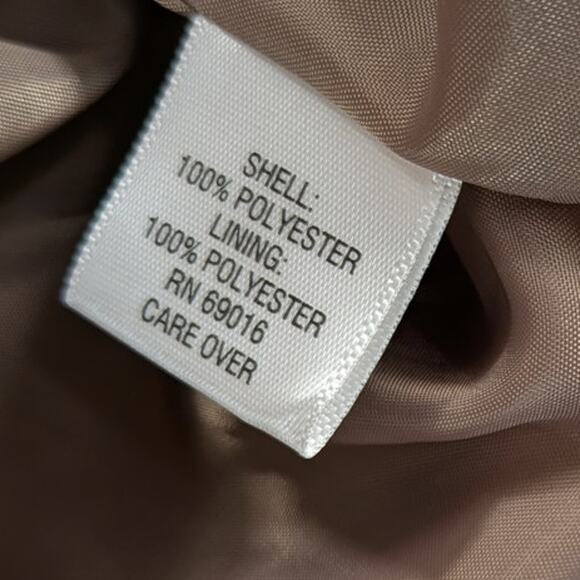 Studio Works Jacket Women's 4p Faux Suede Beige Riding Zip Lined Pockets Classic - Picture 10 of 12